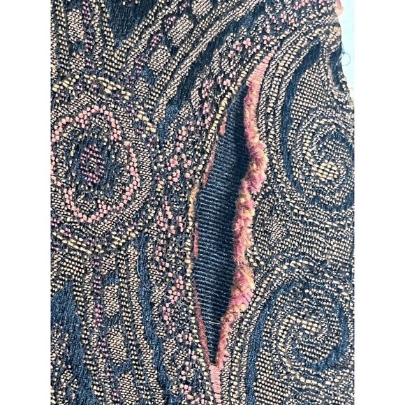 Chicos Floral Jacket L Orange Retro Boho Western Paisley Tapestry Artsy Classic - Picture 9 of 13